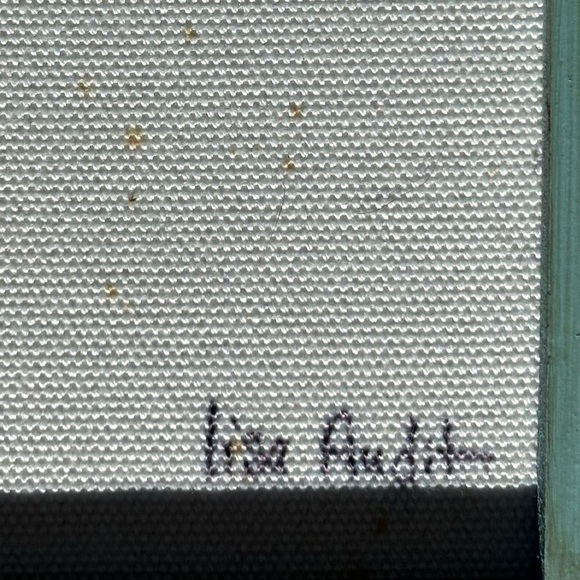 Lisa Audit Gracefully Pink XI Pineapple Print on Canvas in Green Wood Frame - Picture 3 of 6